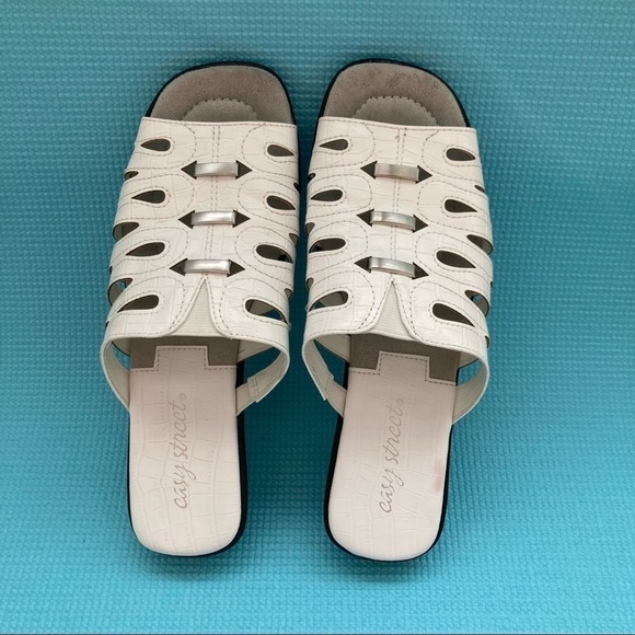 Easy Street Raelyn wedges Womans 7.5 White slides - Picture 5 of 8